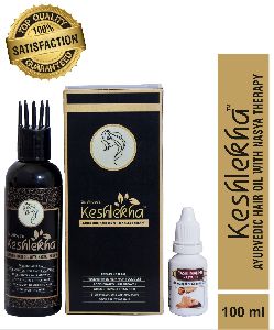 Keshlekha Ayurvedic Cold Pressed Hair Oil with 31 Essential Herbs (Include Nasal Drop) 100ml