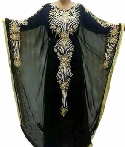 Black Gorgeous Zari Abaya
