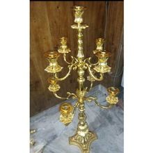 Gold plated candelabra centerpiece