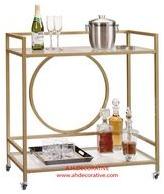 Luxury Bar Satin Gold Trolley