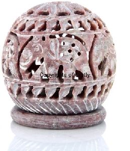 5 Inch Stone Diya Holder, For Home Decoration