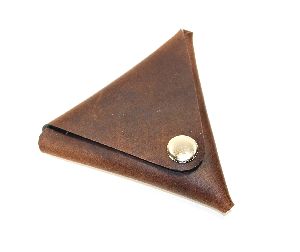 Leather Brown Leather Coin Holder