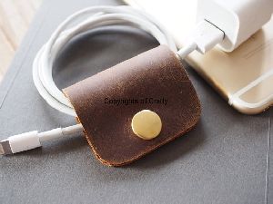 Leather Multipurpose Clip Cable Organiser