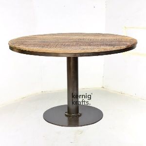 CANDLE STAND MANGO WOOD CAFETERIA TABLE