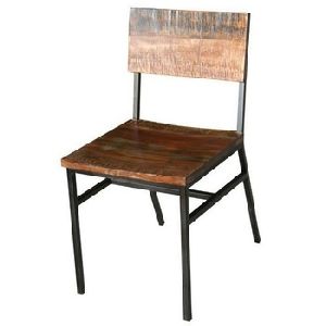 Industrial & vintage grey black iron metal Dining Chair
