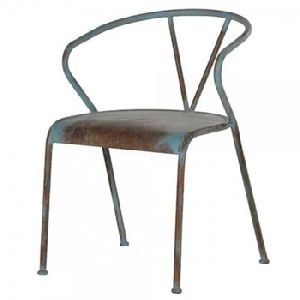 vintage grey black Iron metal Dining Chair