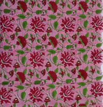 Cotton Hand Block Print Floral Fabric