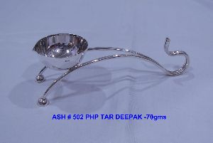 Handheld Silver Aarti Lamp