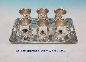 silver plated glass set