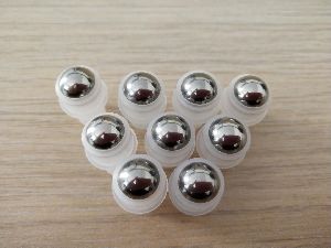 10ml clear glass roll on bottles with roller stainless steel ball