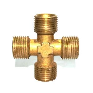 Brass Four Way Connector