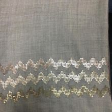 Wool Scarf With Sequin Border Work