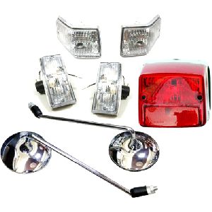 Vespa PX LML Rear View Mirror With Blinkers And Tail Light Kit Chrome