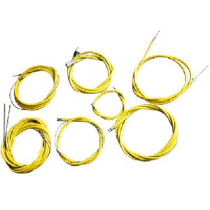 Vespa PX LML Star Stella Complete Nylon Lined Friction Free Cable Kit Yellow