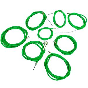 Vespa VBB / VLB / VNB / Super Sprint Complete Nylon Lined Friction Free Cable Kit Green