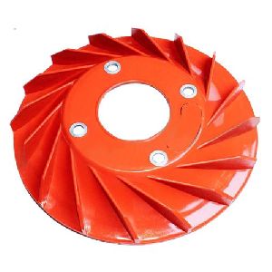 Vespa VBB VBA Bajaj Chetak Flywheel Fan Orange Plastic 6 / 12 Volt