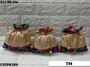 Raw Silk potli bags