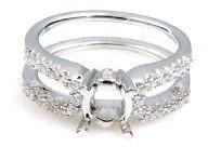 0.33 CT. Diamond & 18KT White Gold Semi Mount Ring