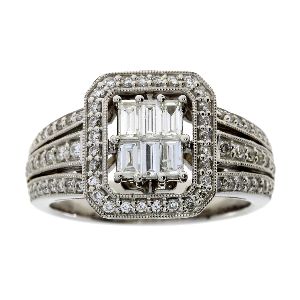 .75 Ct Diamond & 18KT White Gold  Ring