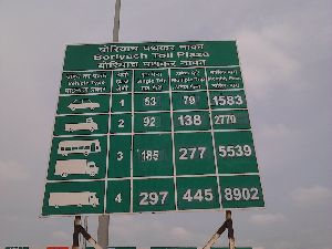 Toll Plaza Sign Board