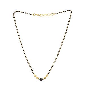 Ankur appealing gold plated black beads mangalsutra for women