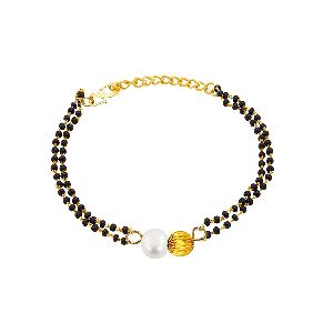 Ankur appealing gold plated boll and pearl Hand mangalsutra for women