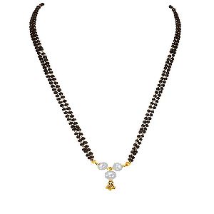 Ankur astonish gold plated white fresh water beads mangalsutra for women
