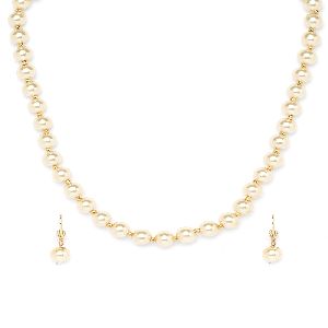 Ankur astonish golden colour beads necklace set for women