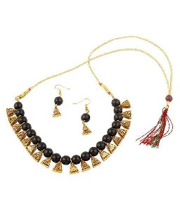 Ankur attractive gold plated beads necklace set for women