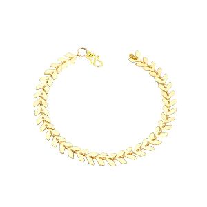 Ankur beguiling gold plated leaf design bracelet for women