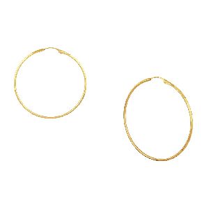 Ankur blossomy gold plated plain hoop earring for women