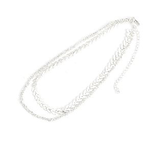 Ankur creative rhodium plated double layer choker necklace for women