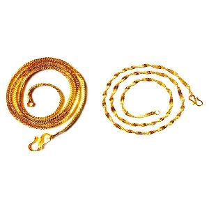 Ankur dapper gold plated combo chain for women