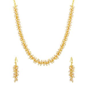 Ankur elegant gold plated beads necklace set for women
