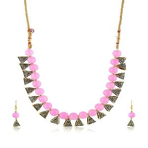 Ankur exotic gold plated beads necklace set for women