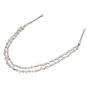 Ankur gorgeous gold plated white beads hair accessory for women