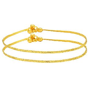 Ankur lavish gold plated simple anklet for women