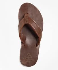 leather flip flops