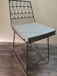 Iron Armless Cushion Chair
