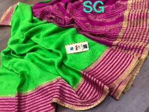 Mysore wrinkle crepe Silk Saree