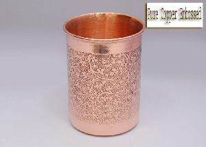 Copper Embossed  Glass Set