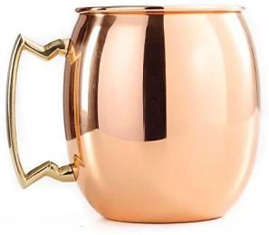 Copper Plain Mule Mug with Brass Handle