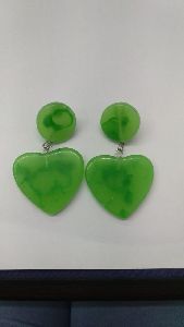 Heart Shaped Drop Earrings