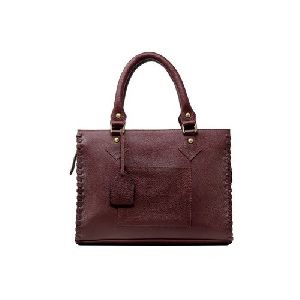 Cherry Brown Ladies Leather Handbag