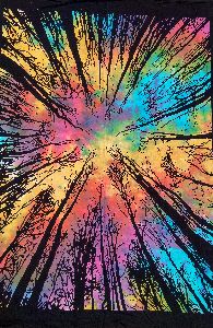 Handmade Indian Wall Hanging Tapestry Forest Tree Printed Poster