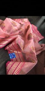 Organza Meena Boota Weave Saree