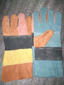 Leather Multicolor Gloves