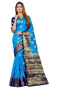 Aura Kanjivaram Tussar Silk Saree