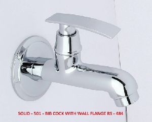 Solid-501 Bib Cock Long Body with Wall Flange
