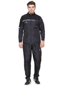 Mens Black & Grey Micro Polyester Tracksuit